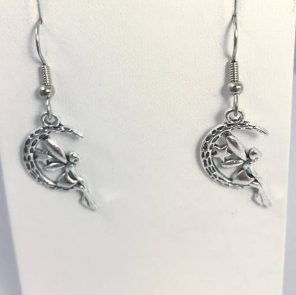 Fairy on the Moon Earrings